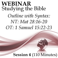 Webinar #04 Studying the Bible