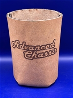 Advanced Chassis custom leather koozie