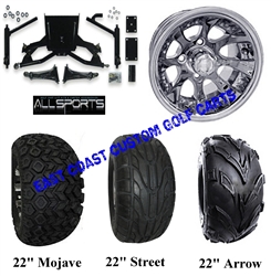 AllSports Club Super Sport Lift Kit Polished Wheel/Tire Combo #6