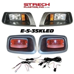 EZGO TXT Black Halogen Head & LED Tail Light Kit #E-5-35KLED