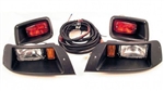 EZGO TXT Black Halogen Head & Tail Light Kit