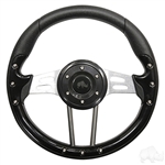 13" Aviator 4 Black Steering Wheel