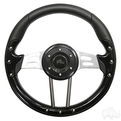 13" Aviator 4 Black Steering Wheel