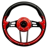 13" Aviator 4 Red Steering Wheel