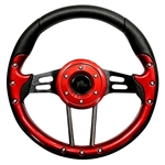 13" Aviator 4 Red Steering Wheel