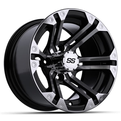 12x7 GTW Specter Machined and Black Wheel