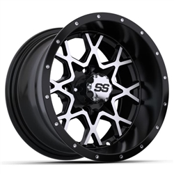 12x7 GTW Vortex Machined and Black Wheel
