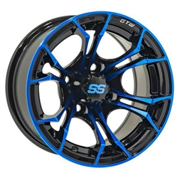 14x7 GTW Blue/Black Spyder Wheel