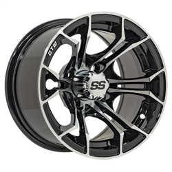 14x7 GTW Machined/Black Spyder Wheel