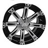 14x6 Centered Vegas Black & Machined Finish Wheel