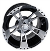 12x6 RX200 Centered Machined Black Golf Cart Wheel