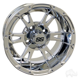 12x7 RHOX RX322 Chrome Golf Cart Wheel