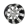 12x7 RHOX Vegas Machined & Black Golf Cart Wheel