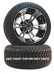 12x7 ITP SS 112 Machined Wheel with Low Profile Golf Cart Tire
