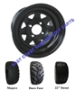 12x7 Black Wagon Steel Wheel with Your Choice of Lifted Tire