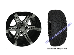 14x7 RX260 Wheel with a 22" All Terrain Tire