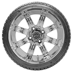 14x7 Chrome Tempest Wheel and Low Profile Tire