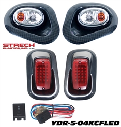 Yamaha Drive Carbon Fiber Head & LED Tail Light Kit #YDR-5-04KCFLED