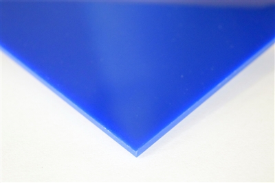 1/4" X 24" X 48" Blue #2050 Cast Acrylic Paper-Masked Sheet