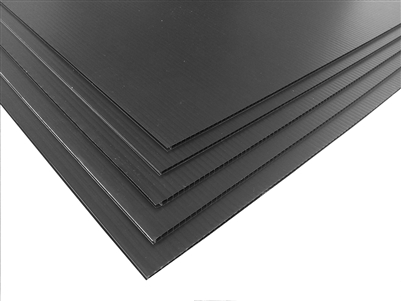 Black Fluted Polypropylene Sheet