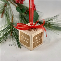 Christmas Ornament Personalized - Family Block