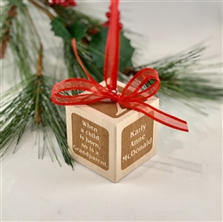 Christmas Ornament Personalized - Grandparent Block