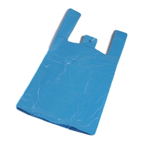 Heavy Blue Singlet Carry Bags 310+210 x 620HD 20um, HDPE Plastic Bags