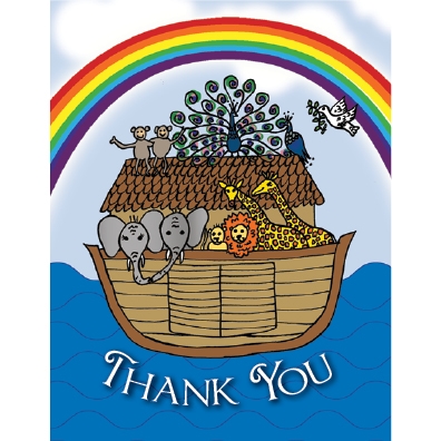 Noah's Ark Thank You Cards