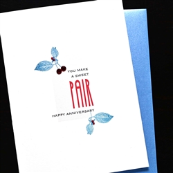 Anniversary  " Sweet Pair "  AN60 Greeting Card