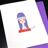 Any Occasion  " Purple Hair "  ANY56 Greeting Card