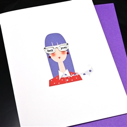 Any Occasion  " Purple Hair "  ANY56 Greeting Card
