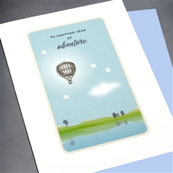 Birthday  " Hot Air Balloon Adventure "  BD293 Greeting Card