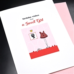 Birthday  " Sweet Girl "  BD535 Greeting Card