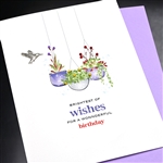 Birthday  " Hummingbird Wishes "  BD539 Greeting Card