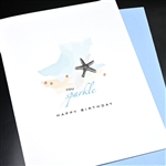 Birthday  " Sparkle / Starfish "  BD566 Greeting Card