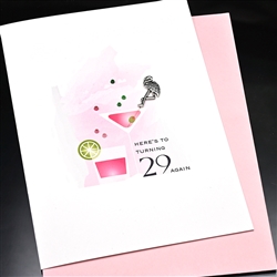 Birthday  " Turning 29 "  BD596 Greeting Card