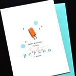 Birthday  " Popsicle / Orange "  BD642 Greeting Card