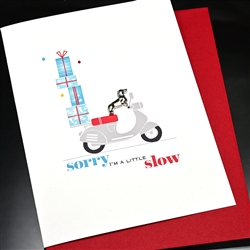 Birthday  " Belated / Dachshund "  BD647 Greeting Card