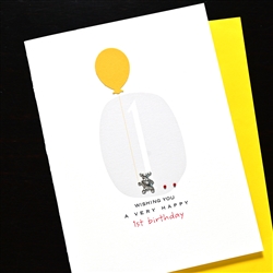 Birthday  " 1st Bear "  BD676 Greeting Card