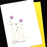 Birthday  " Lavender Flowers "  BD684 Greeting Card