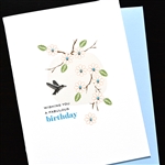 Birthday  " Bird & Branches "  BD686 Greeting Card