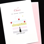 Birthday  " Champage & Flowers "  BD706 Greeting Card