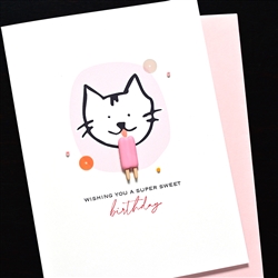 Birthday  " Pink Popsicle "  BD712 Greeting Card
