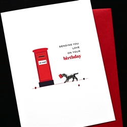Birthday  " Sending Love "  BD727 Greeting Card