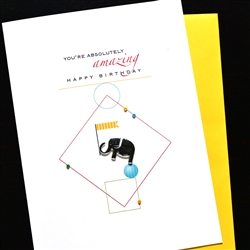 Birthday  " Elephant "  BD740 Greeting Card