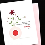 Birthday  " Big Red Flower "  BD750 Greeting Card
