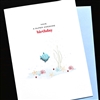 Birthday  " Blue Poppy "  BD753 Greeting Card