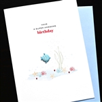 Birthday  " Blue Poppy "  BD753 Greeting Card