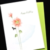 Birthday  " Red Flower "  BD758 Greeting Card