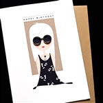 Birthday  " Girl With Glasses "  BD760 Greeting Card
